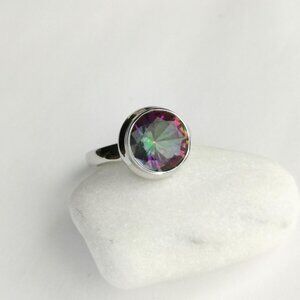 Mystic Topaz Ring in Sterling Silver size 6 🆕